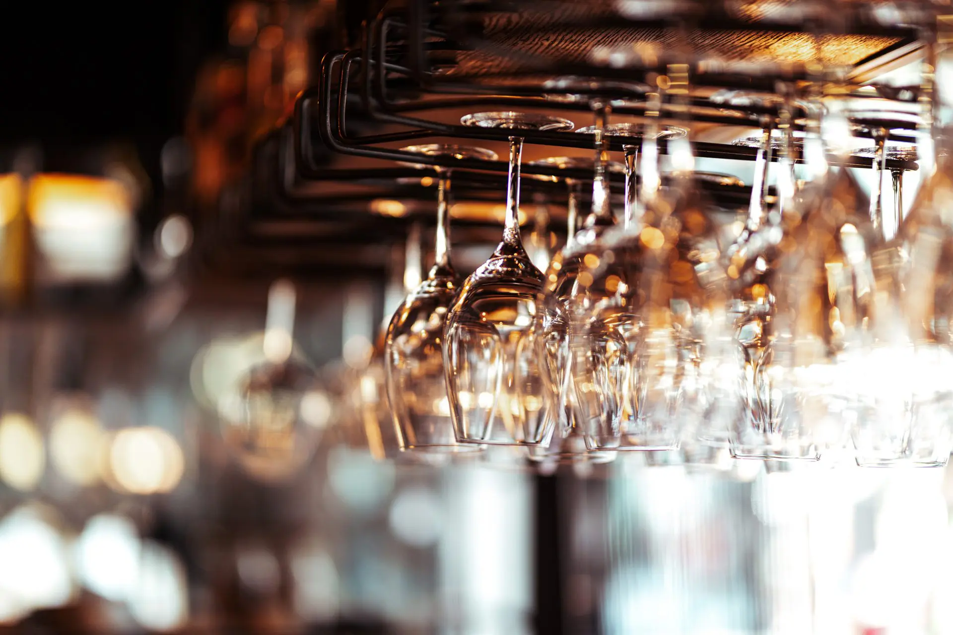 hanging wine glasses - Serrato's Steakhouse, Restaurant for Fine Dining in Franklin, TN