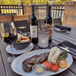 Outdoor seating at Serrato's Steakhouse | Lunch Restaurant in Brentwood, TN