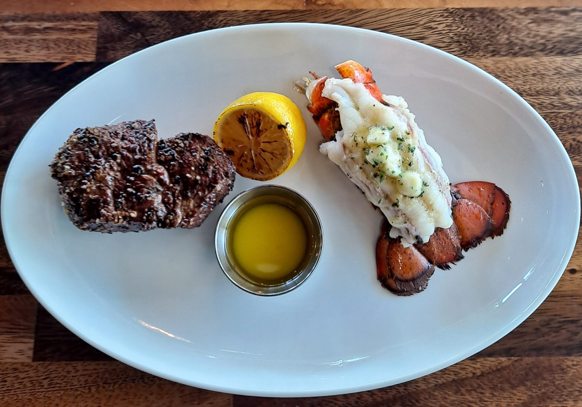 Hand Cut Filet Mignon Maine Lobster Tail - Serrato's Steakhouse
