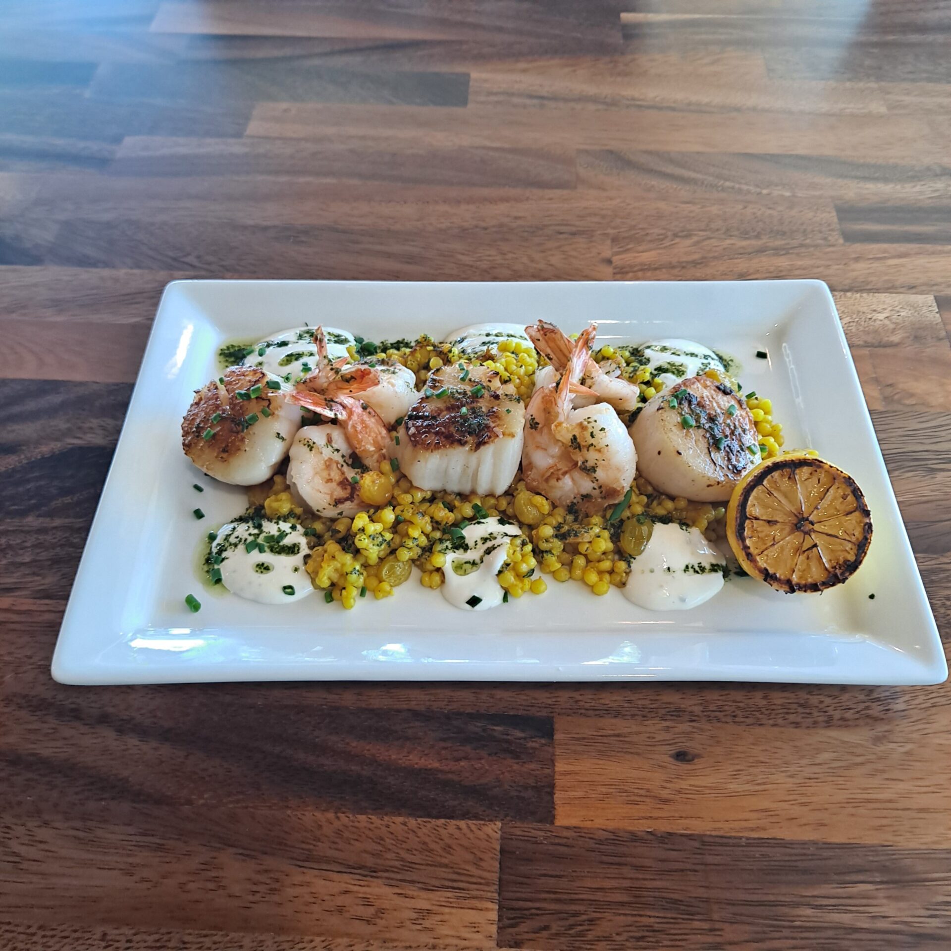 Shrimp and Scallop Platter rotated - Serrato's Steakhouse